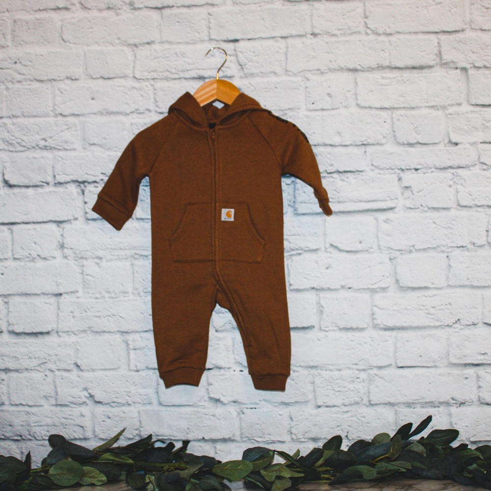 NEW! 3M Carhartt Brown Zippered Onsie